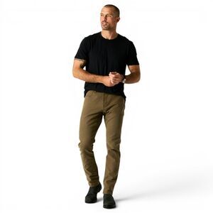 Proof Huckberry Men's Rover Slim Fit Stretch Canvas Pant Dark Olive 30x32
